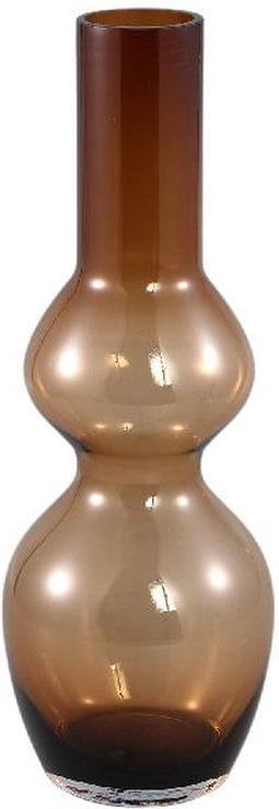 PTMD Joly Brown Glass Vase Long Bulb Shape S