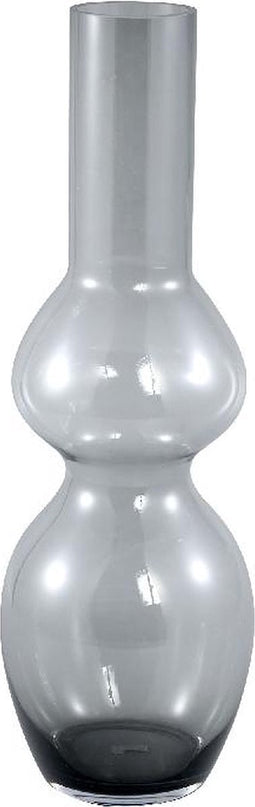 PTMD Joly Grey Glass Vase Long Bulb Shape L