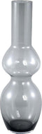 PTMD Joly Grey Glass Vase Long Bulb Shape L
