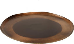 PTMD Joris Ronde Schaal - H1 x Ø28 cm - Ijzer - Koper/zwart