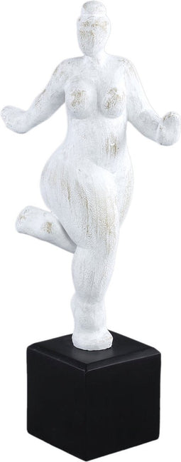 PTMD Joveline White Poly Posing Women Statue On Base B