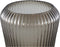 PTMD Joyca Brown Glass Vase Ribbed Round L