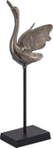 PTMD Joycee Brass Casted Alu Swan Statue Open Wings