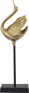 PTMD Joycee Gold Casted Alu Swan Statue Closed Wings
