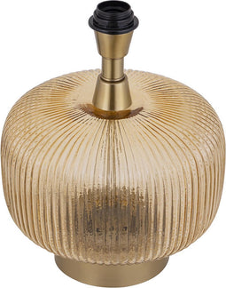PTMD Juliet Amber Glass Lampbase Wide
