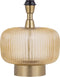PTMD Juliet Amber Glass Lampbase Wide