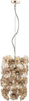 PTMD Julina Ronde Hanglamp Bloem - H73 x Ø36 cm - Metaal - Goud