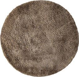 PTMD Jups Brown Fabric Handwoven Carpet Round M