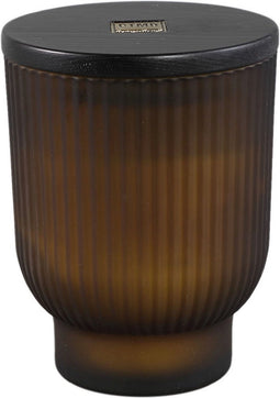 PTMD Kaars New Elements - 10x10x12 cm - Hout - Naturel