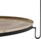 PTMD Kae Gold Oval Alu Black Iron Coffee Table 2 Layers