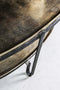 PTMD Kae Gold Oval Alu Black Iron Coffee Table 2 Layers