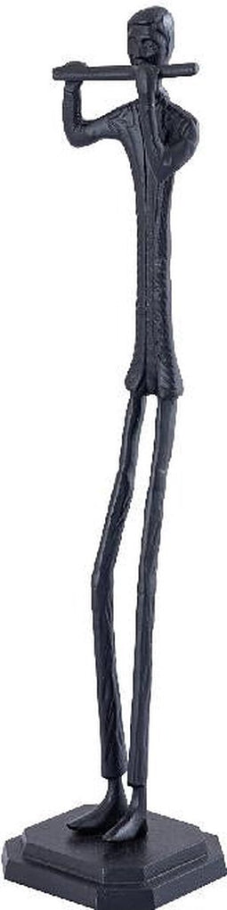 PTMD Kali Black Casted Alu Statue Man With Flute