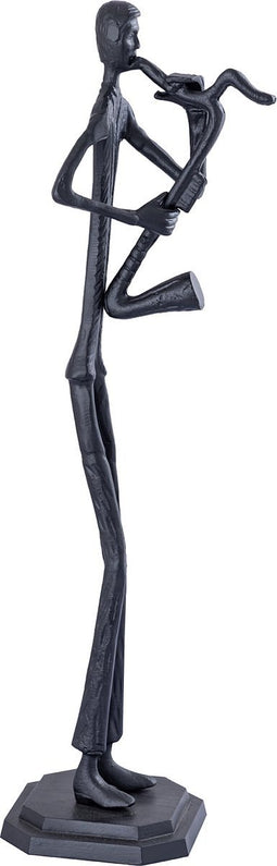 PTMD Kali Black Casted Alu Statue Man With Saxophone