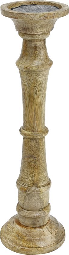 PTMD Kandelaar Andrea - 15x15x41 cm - Hout - Bruin