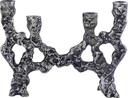 PTMD Kandelaar Danille - 31x10x22 cm - Aluminium - Zilver