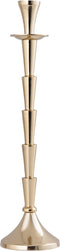 PTMD Kandelaar Denice - 11x11x40 cm - Aluminium - Goud