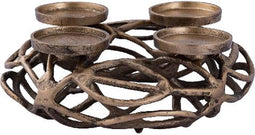 PTMD Kandelaar Hershell - 29x29x11 cm - Aluminium - Messing