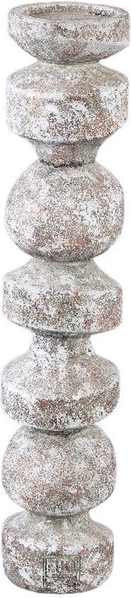 PTMD Kandelaar Illy - 10x10x50 cm - Cement - Grijs