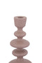 PTMD Kandelaar Lisanne - 10x10x20 cm - Aluminium - Beige