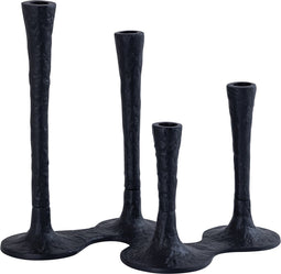 PTMD Kandelaar Lynette - 34x21x30 cm - Aluminium - Zwart