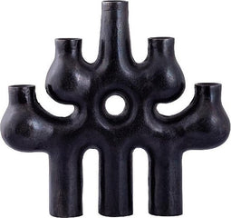 PTMD Kandelaar Marcie - 45x10x41 cm - Aluminium - Zwart