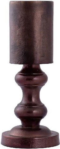 PTMD Kandelaar Nessa - 13x13x31 cm - Aluminium - Koper