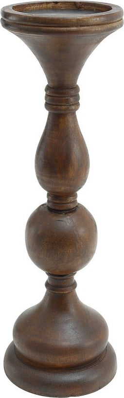 PTMD Kandelaar Niza - 12x12x35 cm - Hout - Bruin