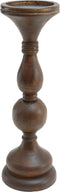 PTMD Kandelaar Niza - 12x12x35 cm - Hout - Bruin