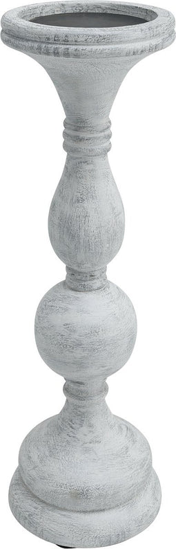 PTMD Kandelaar Niza - 12x12x35 cm - Hout - Wit