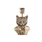 PTMD Kandelaar Ressy - 9x7x20 cm - Polyester - Goud