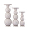 PTMD Kandelaar Shannan - 18x18x45 cm - Ijzer - Creme
