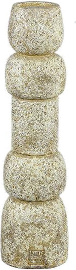 PTMD Kandelaar Terrina - 14x14x50 cm - Cement - Creme