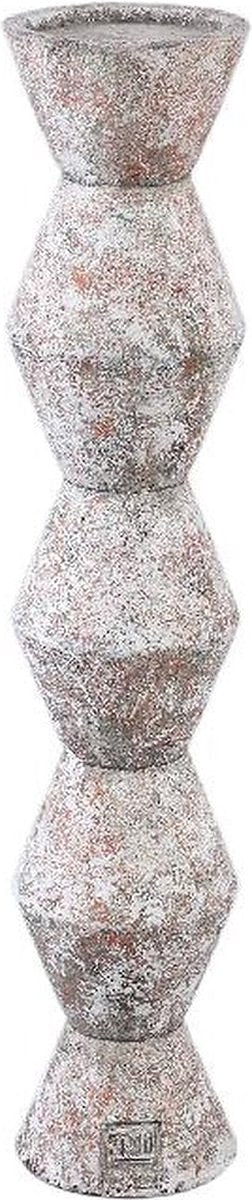 PTMD Kandelaar Zeya - 10x10x50 cm - Cement - Grijs