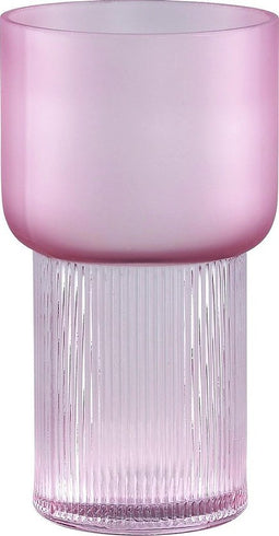 PTMD Kandis Ronde Vaas - H18 x Ø8 cm - Glas - Roze