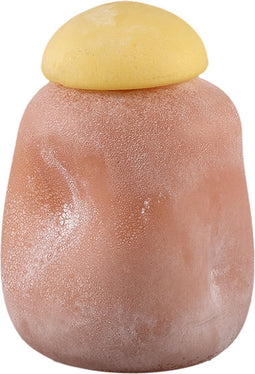 PTMD Karlie Bronze matte glass bulb vase yellow top