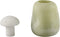 PTMD Karlie Green matte glass bulb vase white top