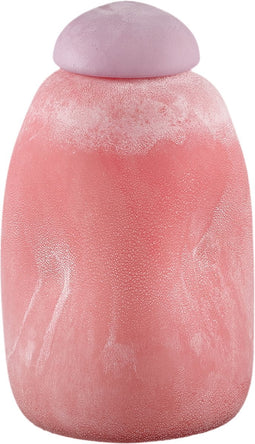 PTMD Karlie Pink matte glass bulb vase purple top