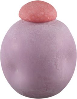 PTMD Karlie Purple matte glass bulb vase pink top