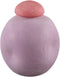 PTMD Karlie Purple matte glass bulb vase pink top