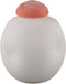 PTMD Karlie White matte glass bulb vase orange top