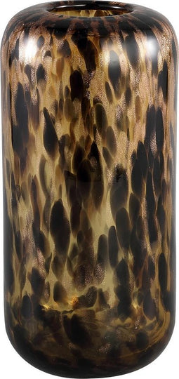 PTMD Karsten Ronde Vaas - H27 x Ø13,5 cm - Glas - Bruin