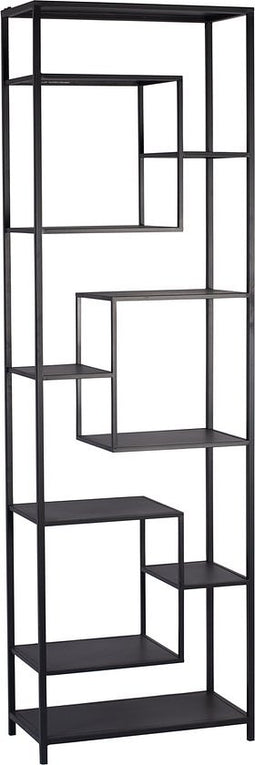 PTMD Kast Duana Playful Zwart Iron Open Hoog