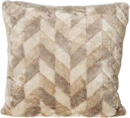 PTMD Kathleen Cream Artificial Fur Cushion Square L