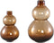 PTMD Kato Amber Glass Vase Double Bulb Round L