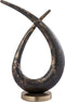 PTMD Kayen Gold Alu Loop Shaped Statue Rustic Finish