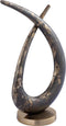 PTMD Kayen Gold Alu Loop Shaped Statue Rustic Finish