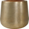 PTMD Keaton Ronde Bloempot - H15,5 x Ø18,5 cm - Aluminium - Goud