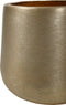 PTMD Keaton Ronde Bloempot - H15,5 x Ø18,5 cm - Aluminium - Goud