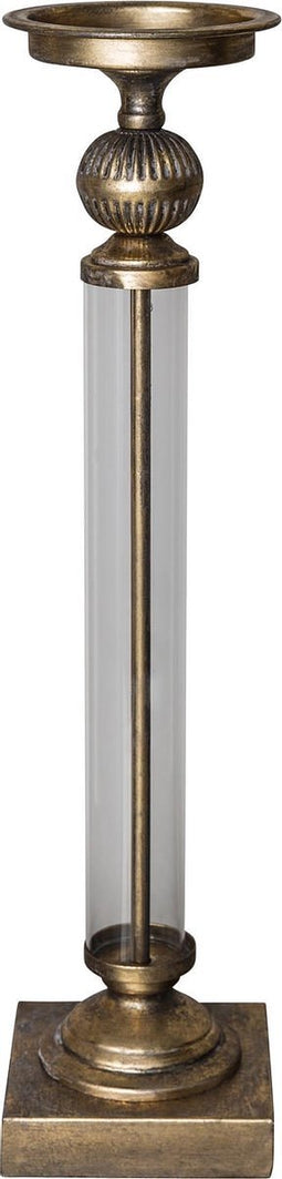 PTMD kelsay goud kandelaar ijzer met glas l