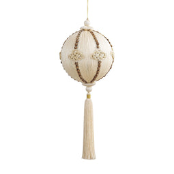 PTMD Kersthanger Dahryl - 20x20x54 cm - Polyester - Creme